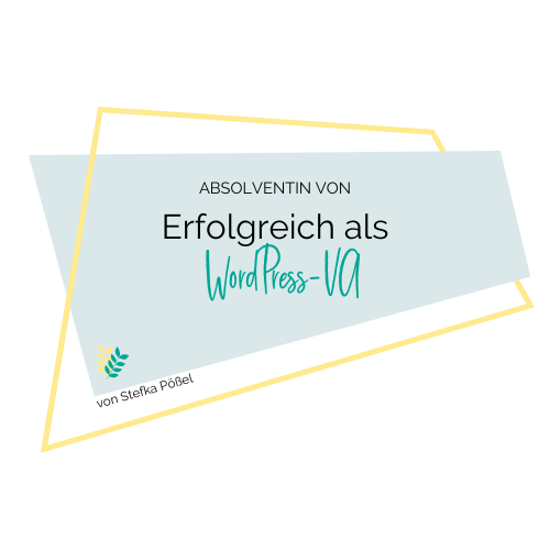 Badge Erfolgreich als WordPress VA