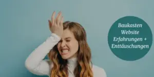 Enttäuschte Frau die Website selber erstellt hat