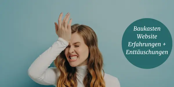 Enttäuschte Frau die Website selber erstellt hat