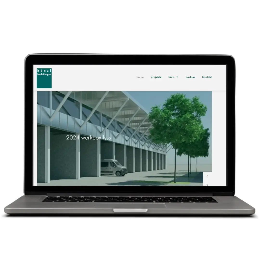 Website Haenzi Bauleitungen GmbH