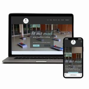 Laptop mit von mir erstellten Website Fit mit Mad