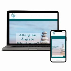Laptop mit von mir erstellten Website Gesundheitspraxis Nicole Nyffenegger