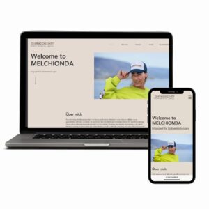 Laptop mit von mir erstellten Website Melchionda Sport Mental Coach