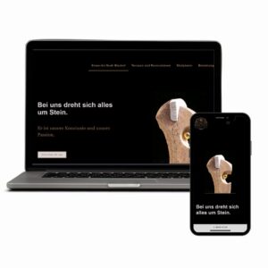 Laptop mit von mir erstellten Website Noah Bischof Atelier NB
