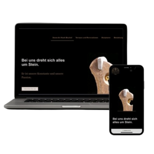 Laptop mit von 4Styles erstellten Website